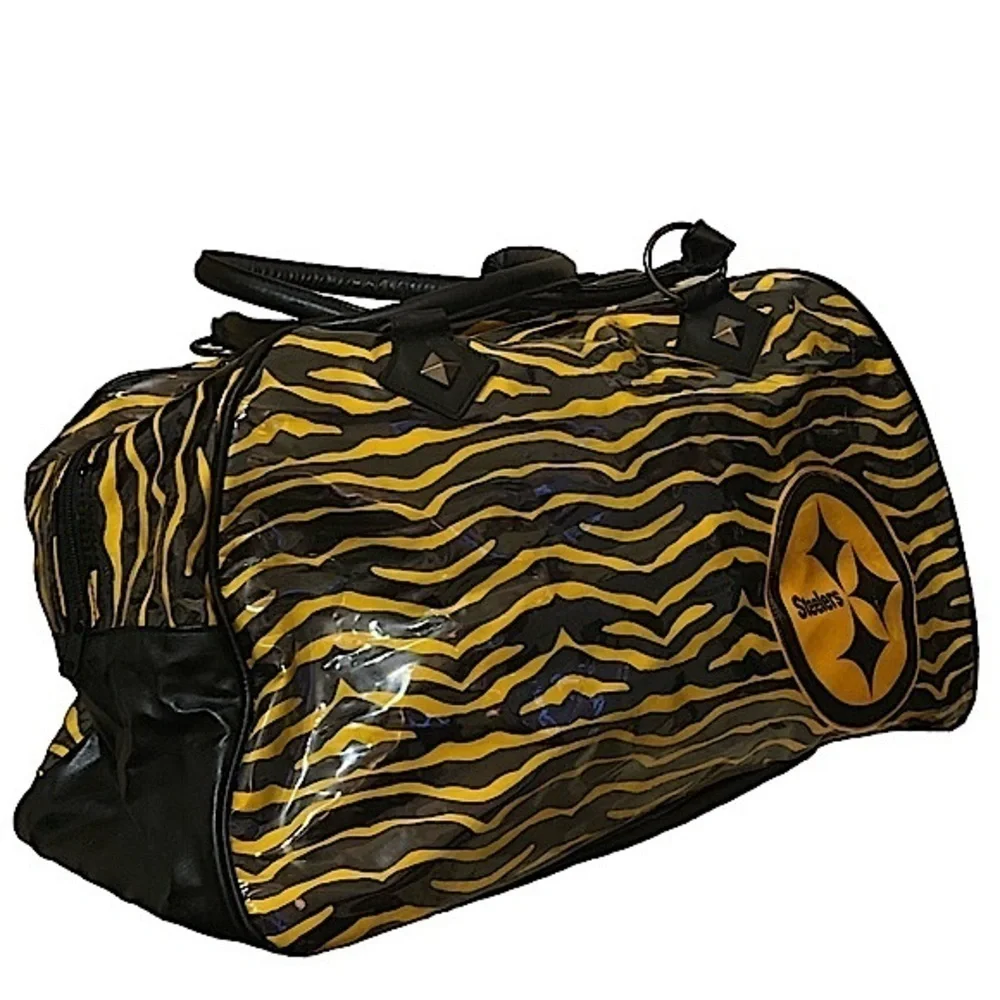 Authentic NFL PITTSBURGH STEELERS Duffel Bag with Shoulder Strap Team Co…
